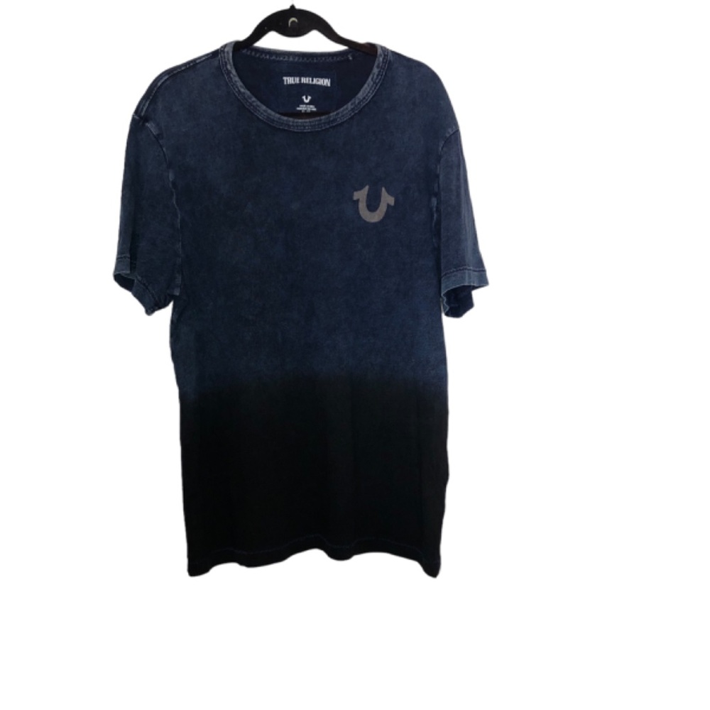 True Religion Blue Ombre Short Sleeve Tee Size XL